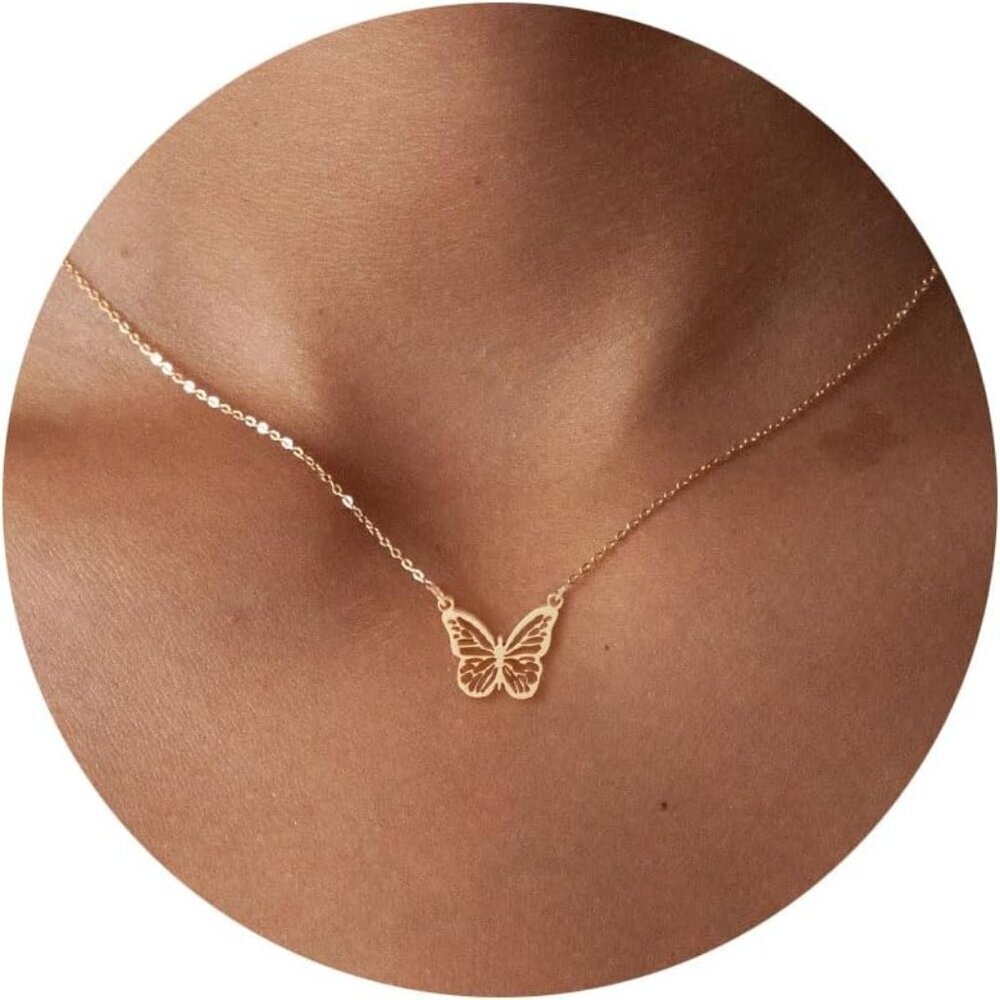 ⚡Dainty 14K Gold Plated Bird Bee Butterfly Cat Dragon Dragonfly Turtle Necklace